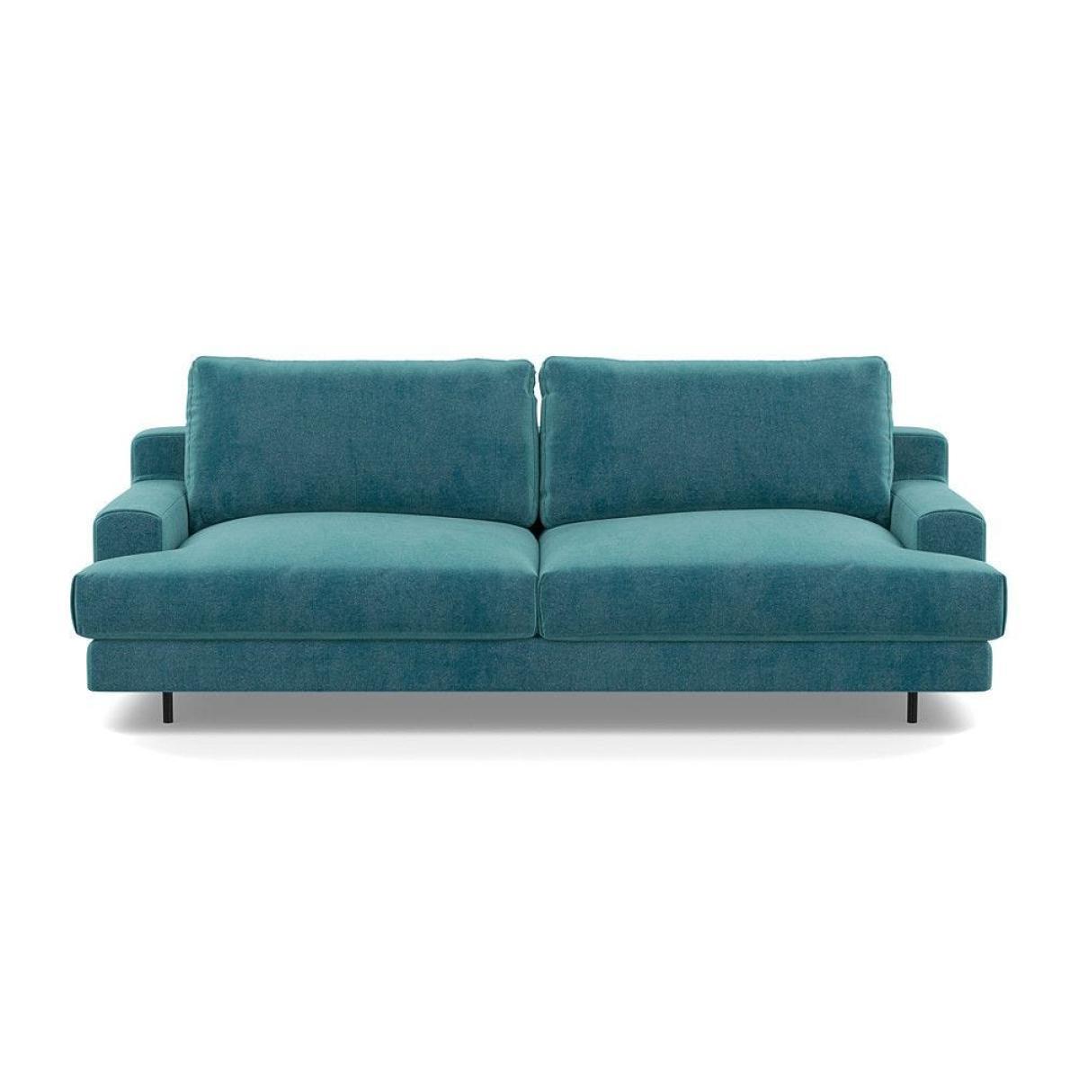 Heal's Orso 3 Seater Sofa Velvet Petrol Black Feet - Heal's UK Furniture – image 33