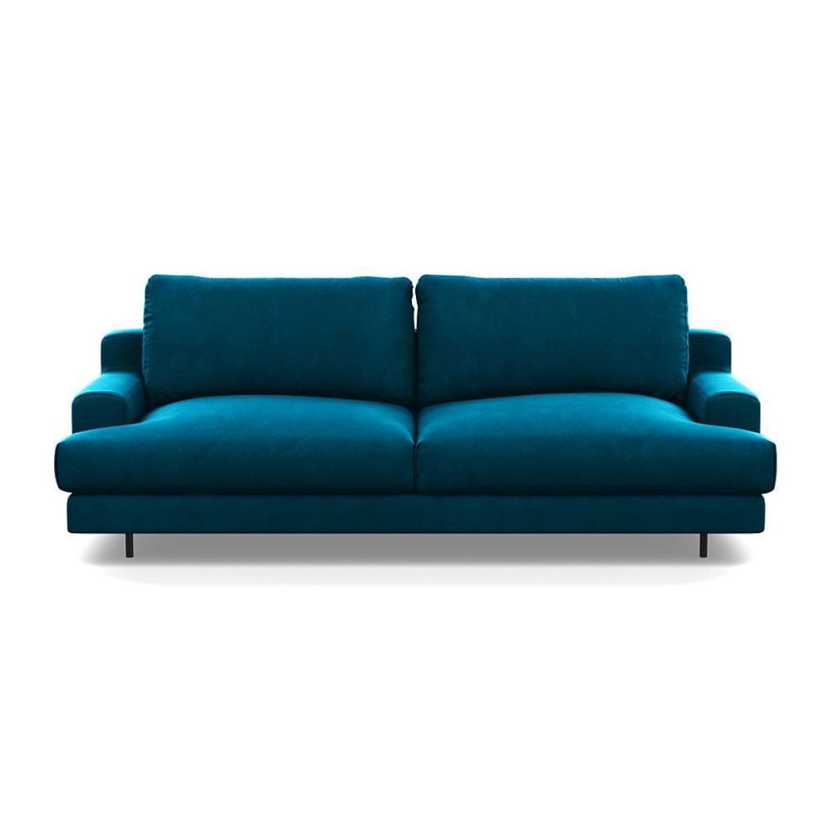 Heal's Orso 3 Seater Sofa Velvet Petrol Black Feet - Heal's UK Furniture – image 35