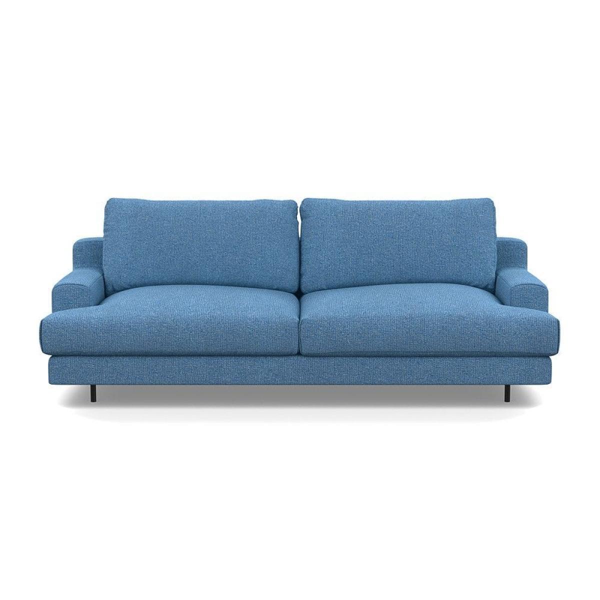 Heal's Orso 3 Seater Sofa Velvet Petrol Black Feet - Heal's UK Furniture – image 5