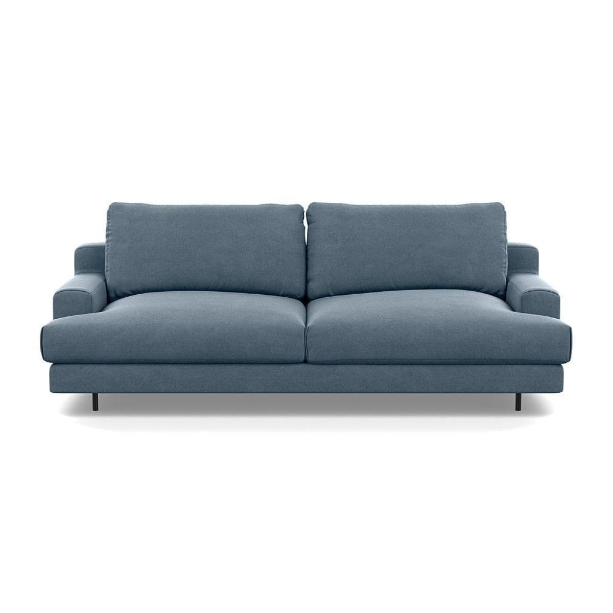 Heal's Orso 3 Seater Sofa Velvet Petrol Black Feet - Heal's UK Furniture – image 7