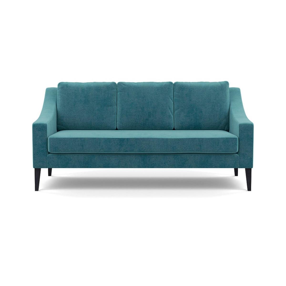 Heal's Richmond 3 Seater Sofa Smart Luxe Velvet Airforce Blue Black Feet – image 2