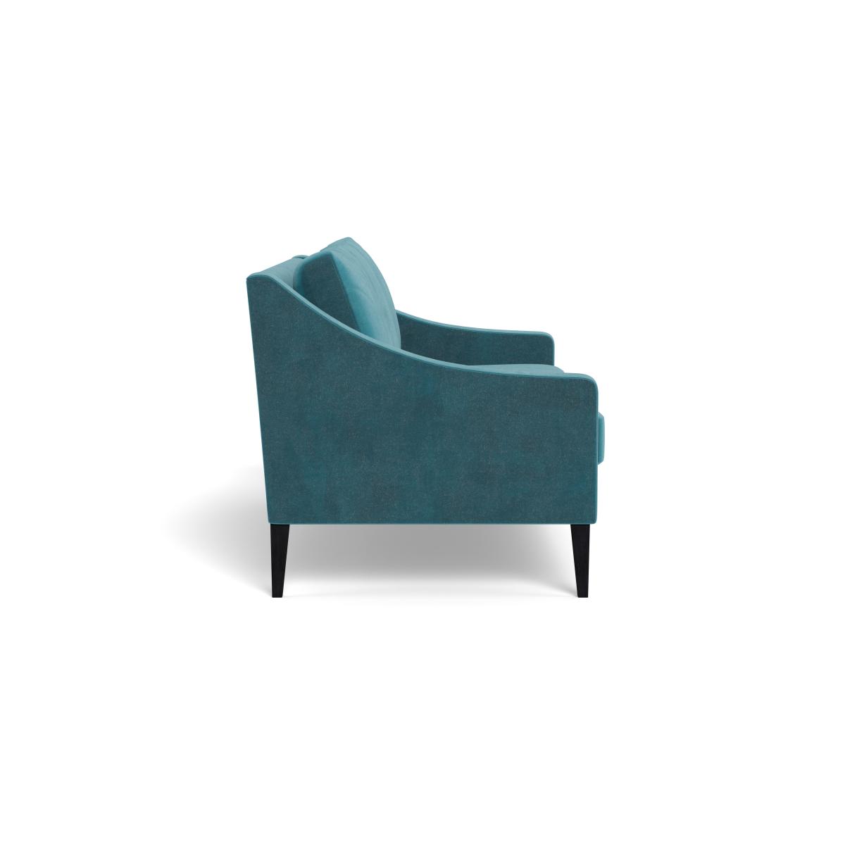 Heal's Richmond 3 Seater Sofa Smart Luxe Velvet Airforce Blue Black Feet – image 4