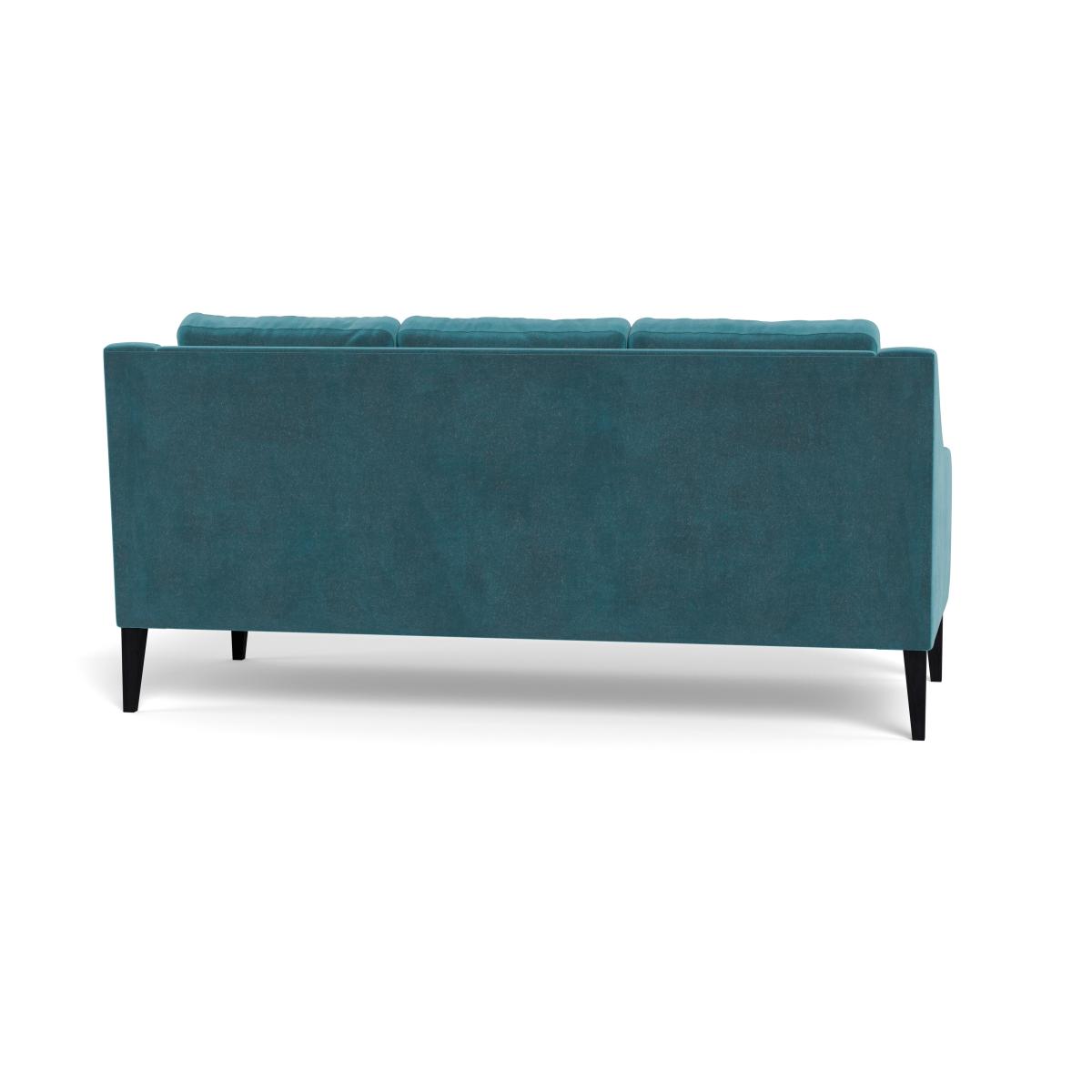 Heal's Richmond 3 Seater Sofa Smart Luxe Velvet Airforce Blue Black Feet – image 6
