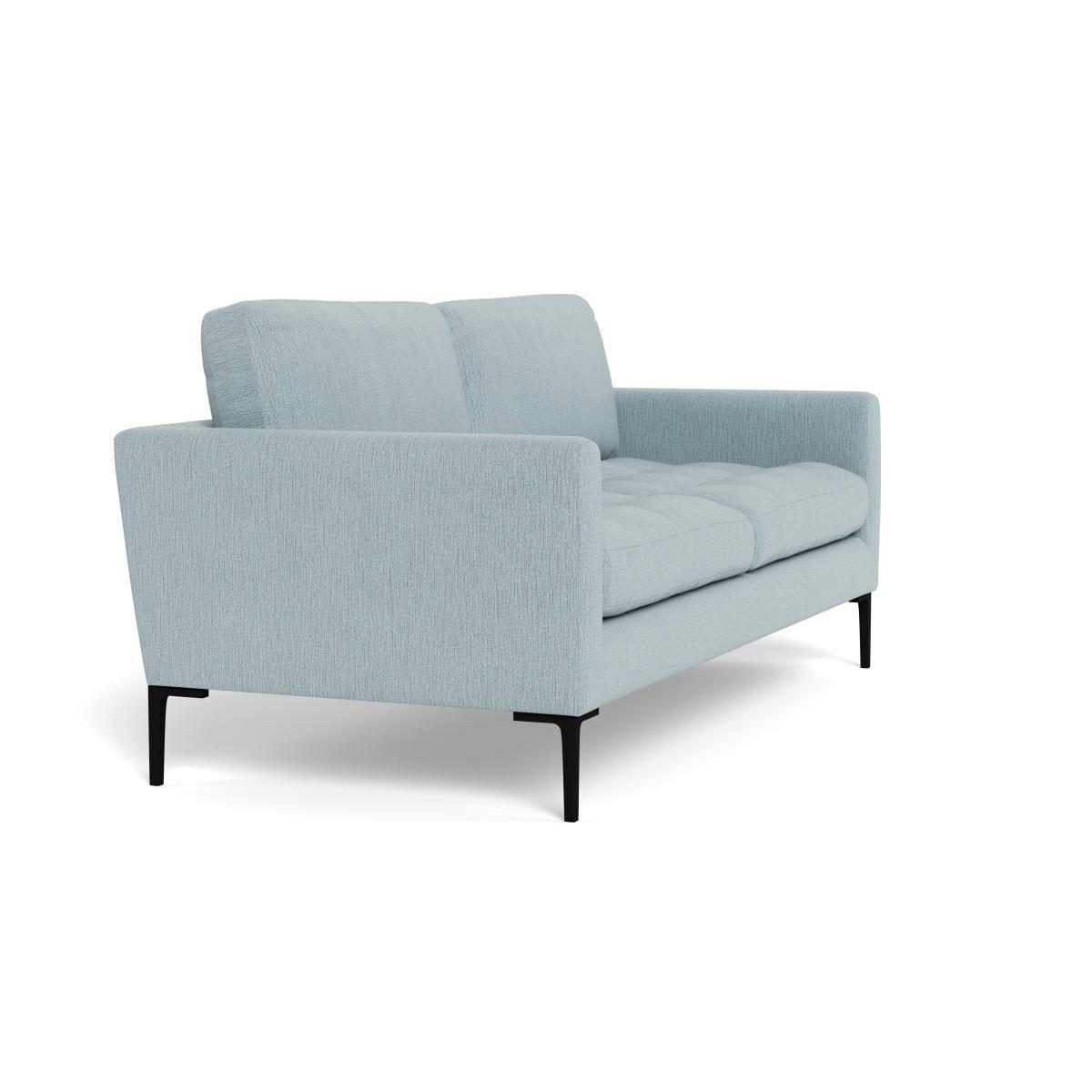 Heal's Eton 3 Seater Sofa Smart Linen Mix Duck Egg Black Feet - Heal's UK Furniture – image 2