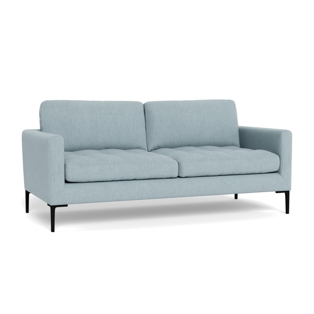 Heal's Eton 3 Seater Sofa Smart Linen Mix Duck Egg Black Feet - Heal's UK Furniture – image 1