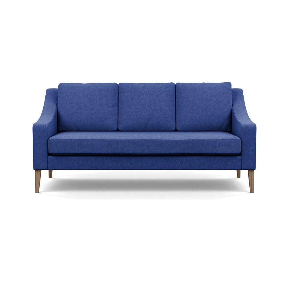 Heal's Richmond 3 Seater Sofa Brushed Cotton Cobalt Tinted Ash Feet – image 2