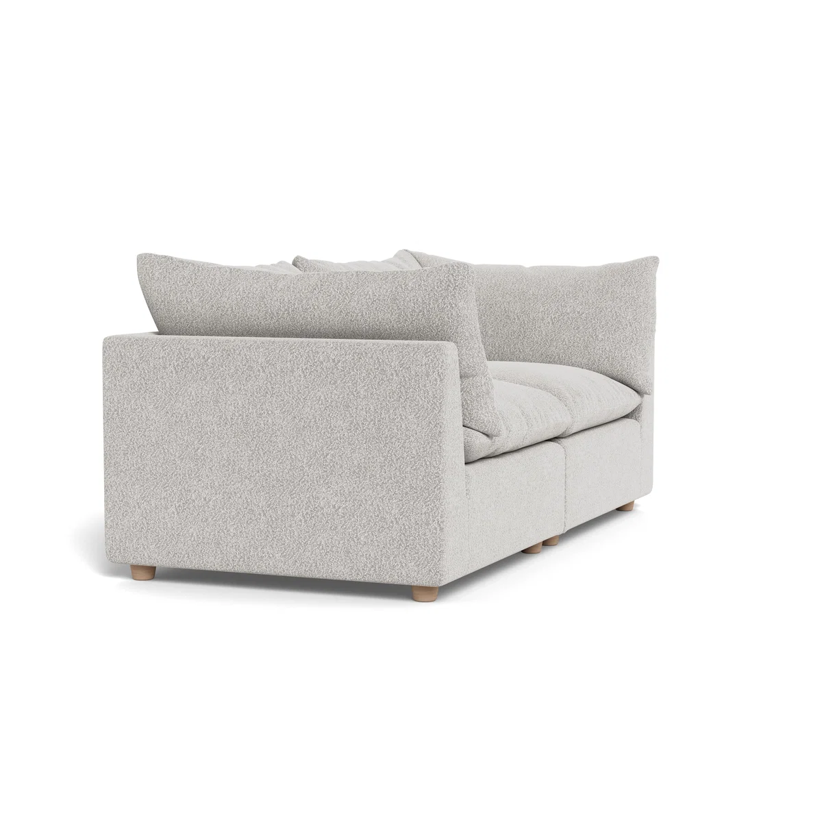 Heal's Astrid 3 Seater Sofa Chunky Boucle Ecru Natural Beech Feet – image 2