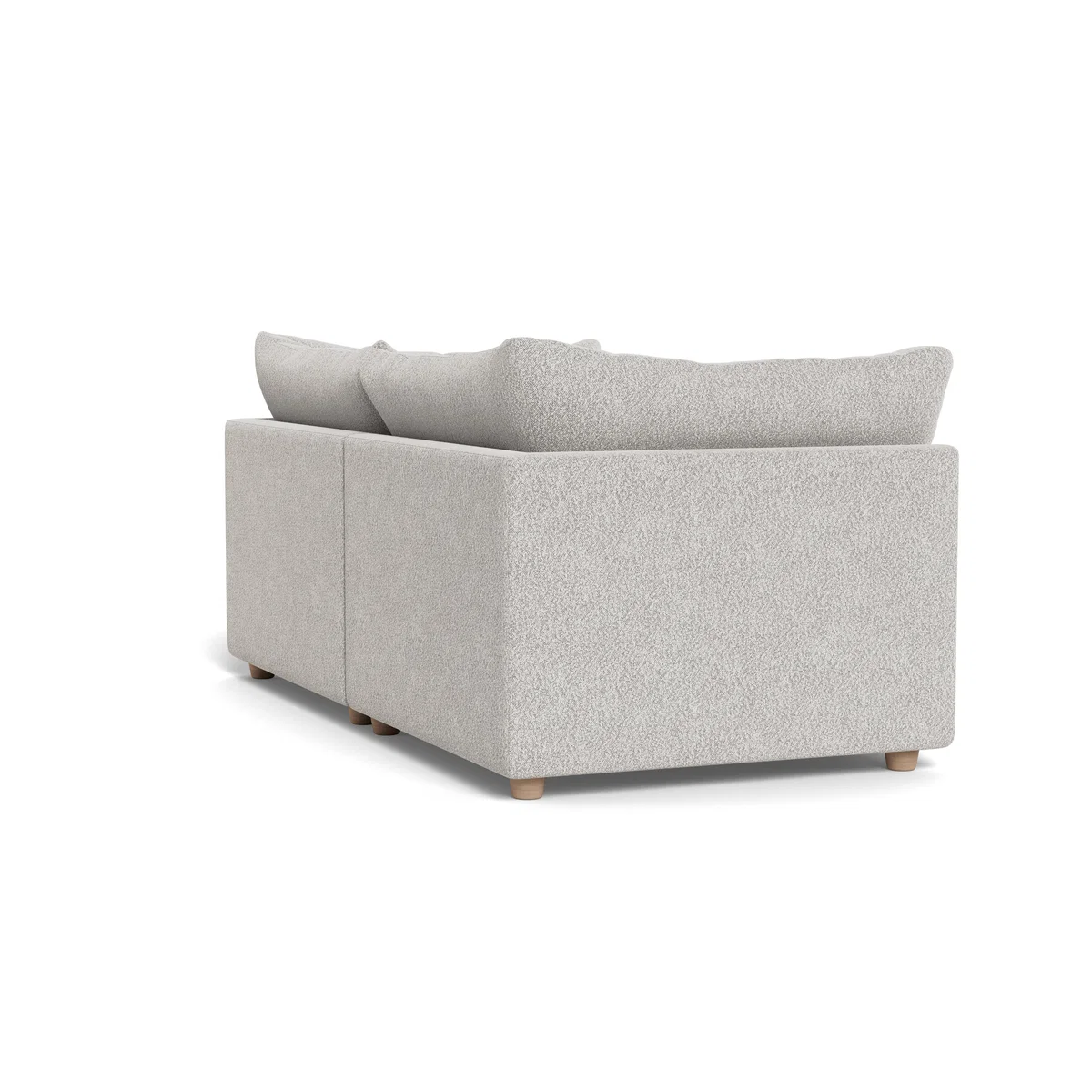 Heal's Astrid 3 Seater Sofa Chunky Boucle Ecru Natural Beech Feet – image 4