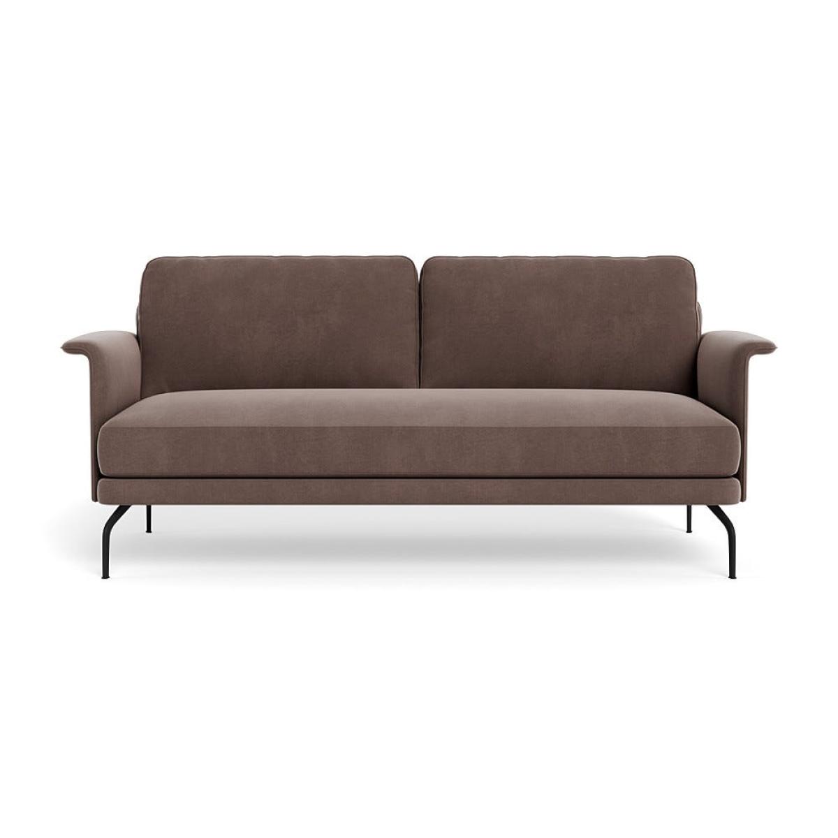 Heal's Iver 3 Seater Sofa Smart Velvet Mouse Black Feet – image 2