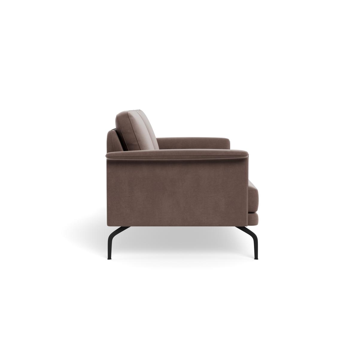 Heal's Iver 3 Seater Sofa Smart Velvet Mouse Black Feet – image 4