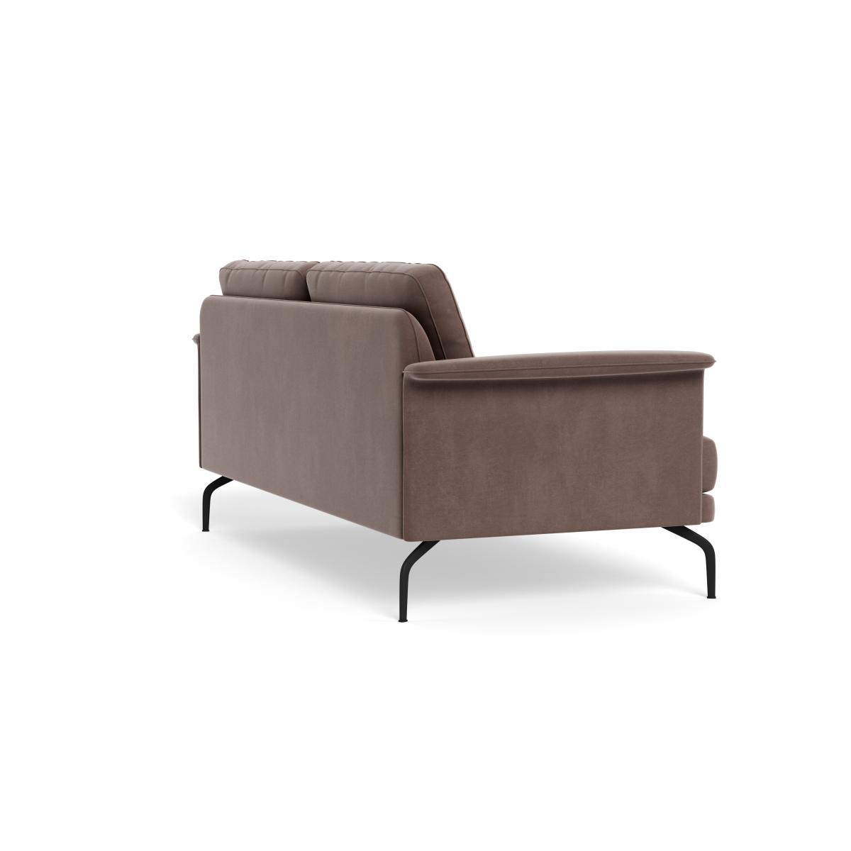 Heal's Iver 3 Seater Sofa Smart Velvet Mouse Black Feet – image 5