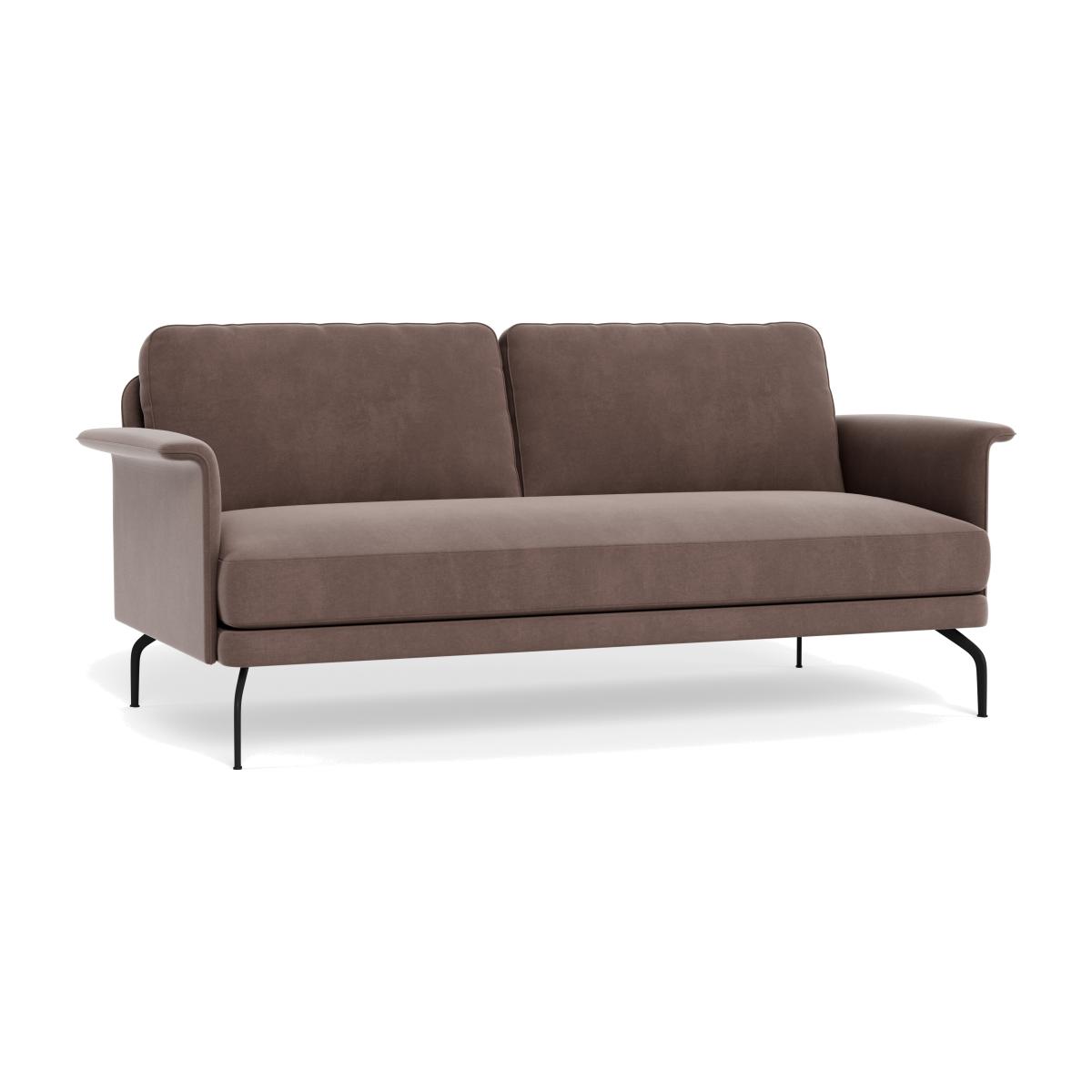 Heal's Iver 3 Seater Sofa Smart Velvet Mouse Black Feet – image 1