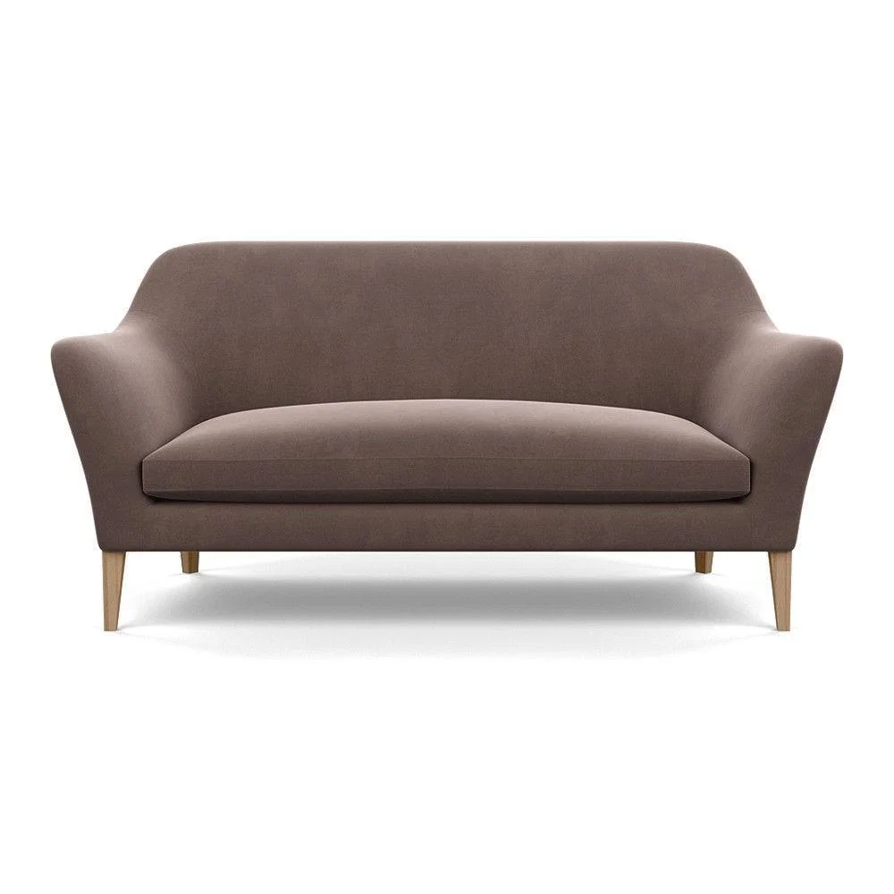 Heal's Wallis 3 Seater Sofa Smart Velvet Ocean Black Painted Oak Feet – image 2