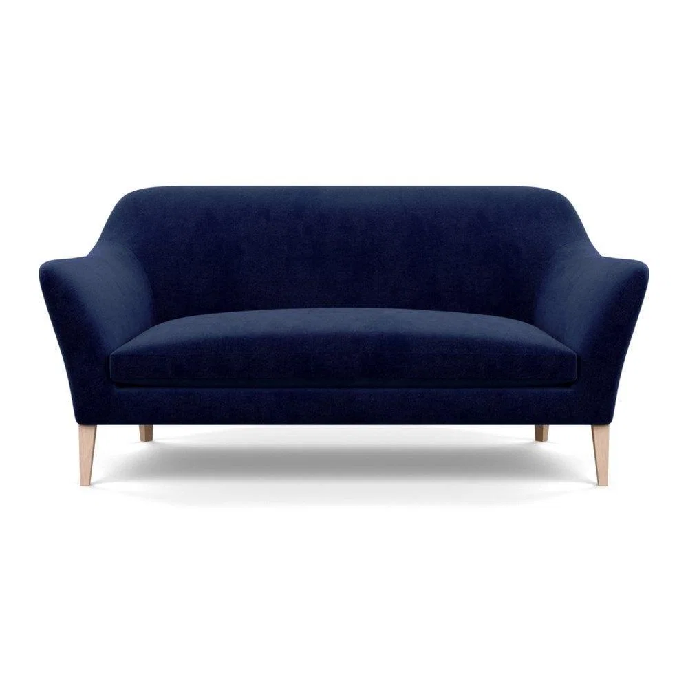 Heal's Wallis 3 Seater Sofa Smart Velvet Ocean Black Painted Oak Feet – image 102