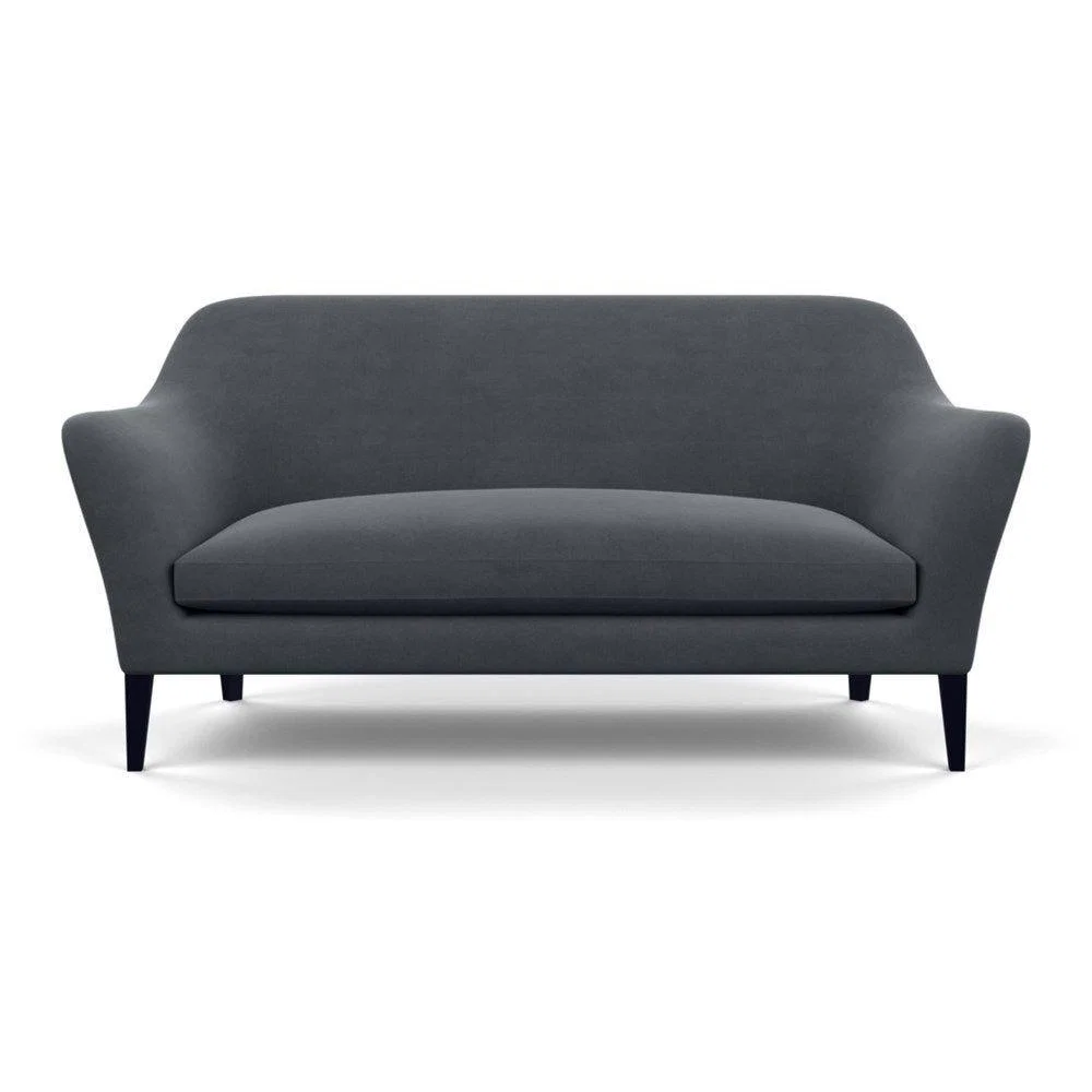 Heal's Wallis 3 Seater Sofa Smart Velvet Ocean Black Painted Oak Feet – image 107
