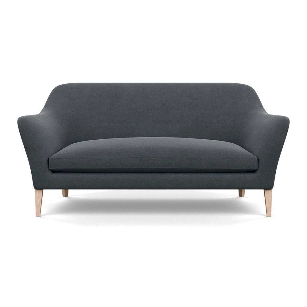 Heal's Wallis 3 Seater Sofa Smart Velvet Ocean Black Painted Oak Feet – image 17