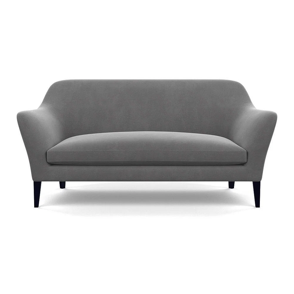 Heal's Wallis 3 Seater Sofa Smart Velvet Ocean Black Painted Oak Feet – image 3