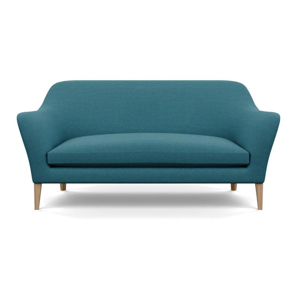 Heal's Wallis 3 Seater Sofa Smart Velvet Ocean Black Painted Oak Feet – image 31