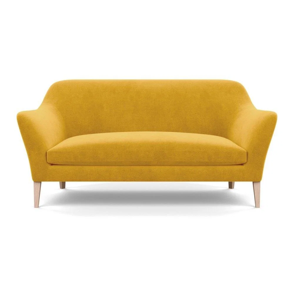 Heal's Wallis 3 Seater Sofa Smart Velvet Ocean Black Painted Oak Feet – image 38