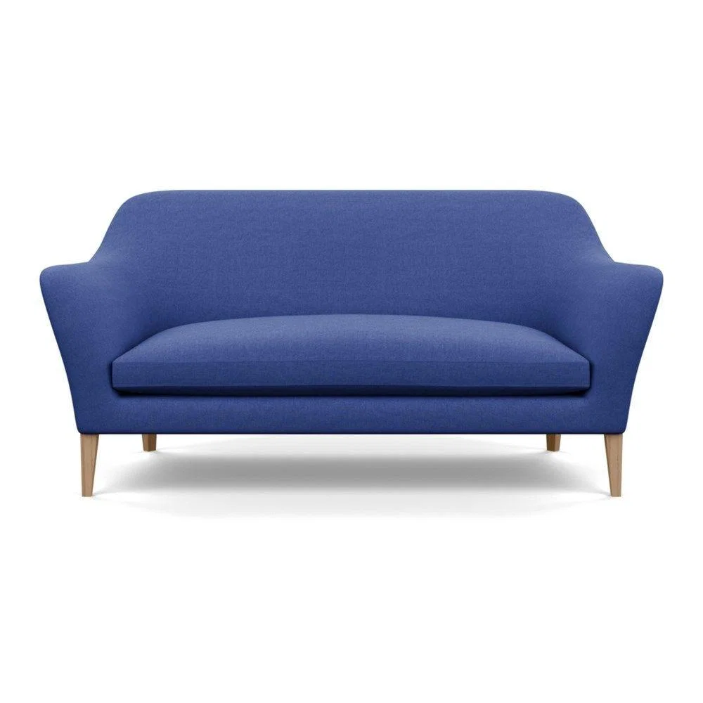 Heal's Wallis 3 Seater Sofa Smart Velvet Ocean Black Painted Oak Feet – image 5