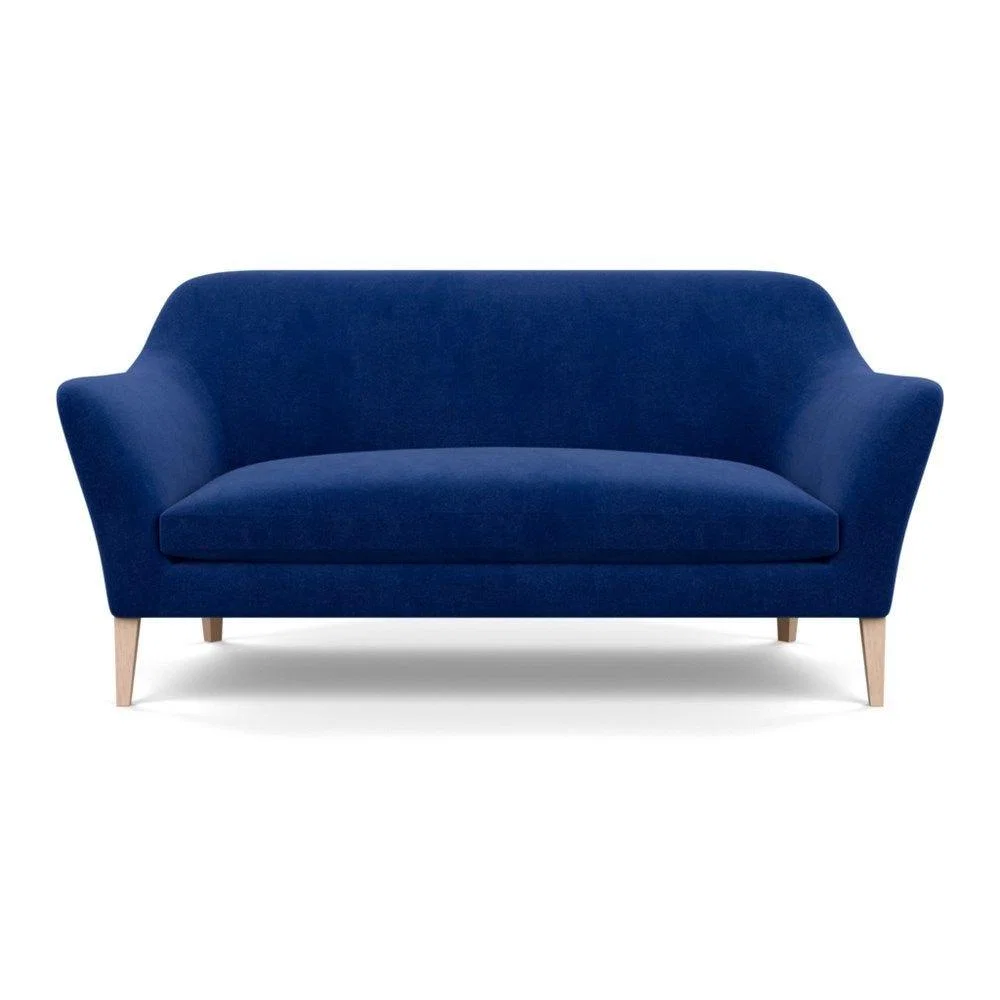 Heal's Wallis 3 Seater Sofa Smart Velvet Ocean Black Painted Oak Feet – image 58