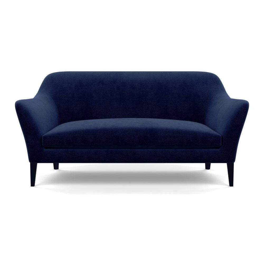 Heal's Wallis 3 Seater Sofa Smart Velvet Ocean Black Painted Oak Feet – image 78