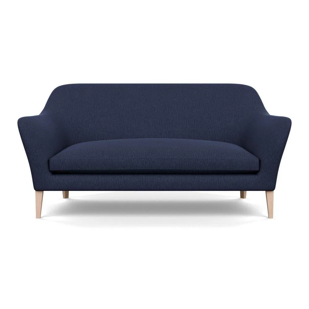 Heal's Wallis 3 Seater Sofa Smart Velvet Ocean Black Painted Oak Feet – image 96