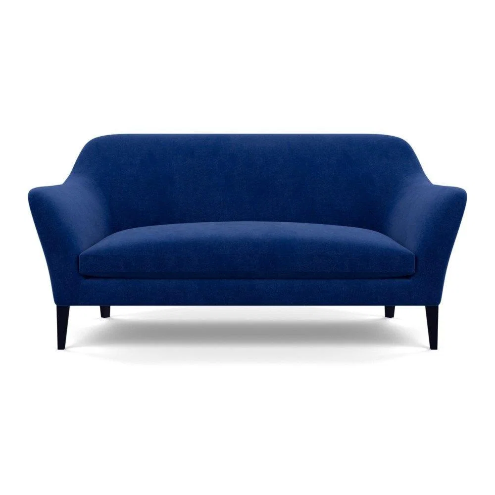 Heal's Wallis 3 Seater Sofa Smart Velvet Ocean Black Painted Oak Feet – image 98
