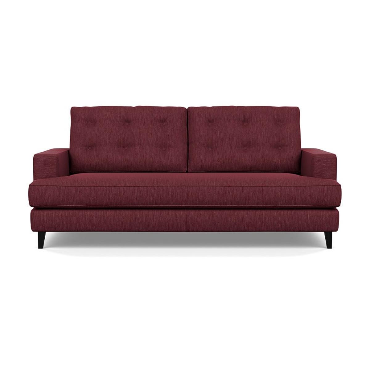 Heal's Mistral 3 Seater Sofa Smart Linen Mix Maroon Black Feet – image 2