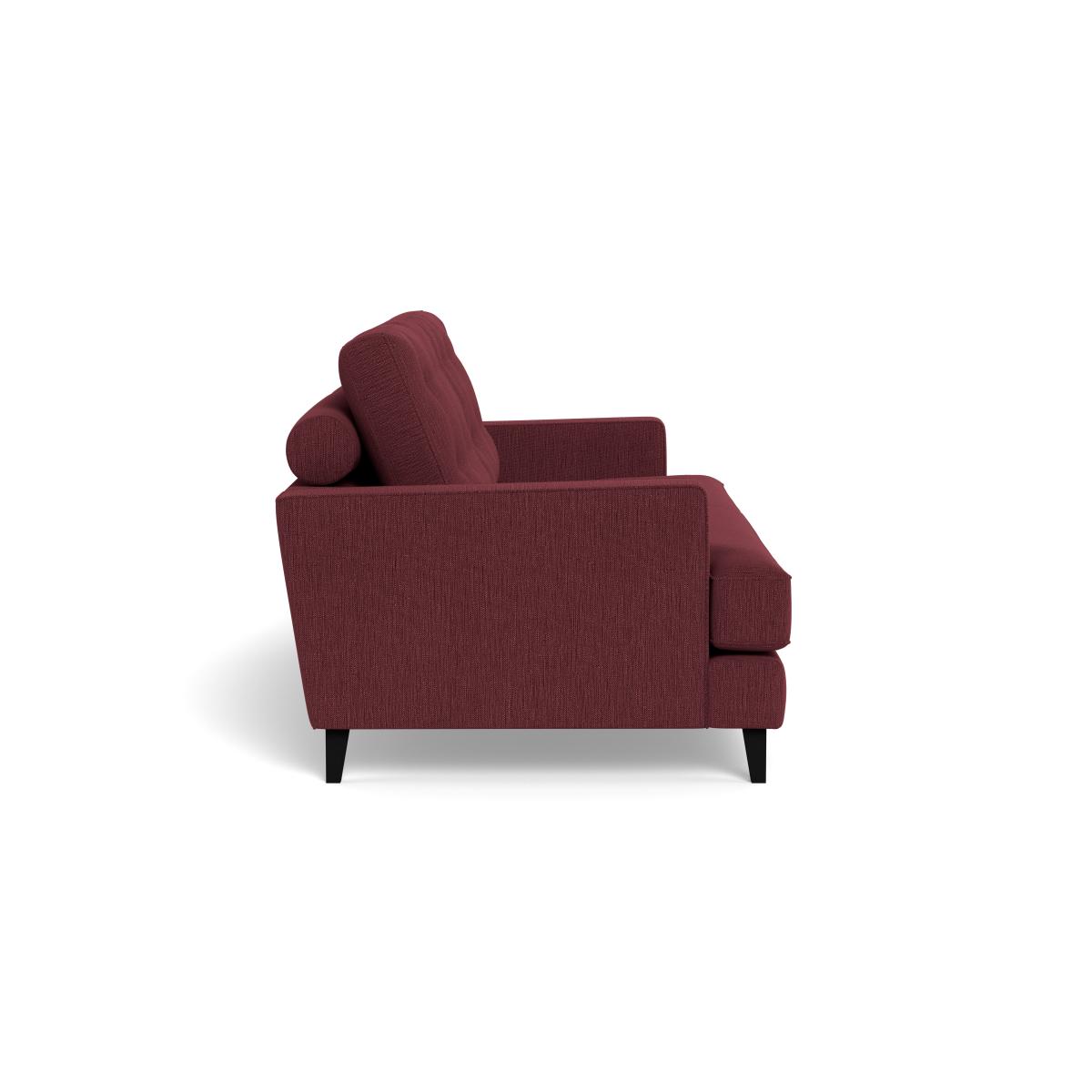 Heal's Mistral 3 Seater Sofa Smart Linen Mix Maroon Black Feet – image 4