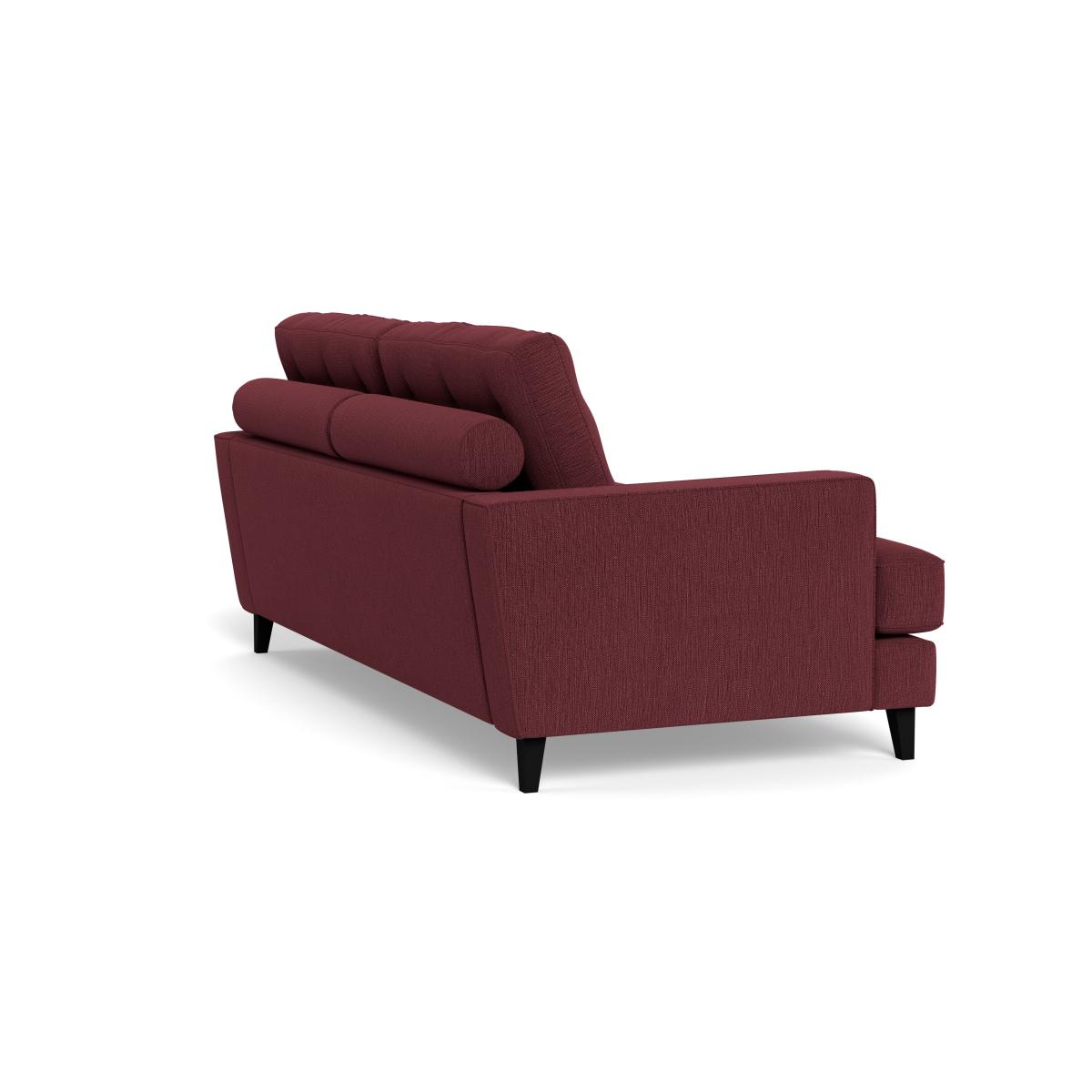 Heal's Mistral 3 Seater Sofa Smart Linen Mix Maroon Black Feet – image 5