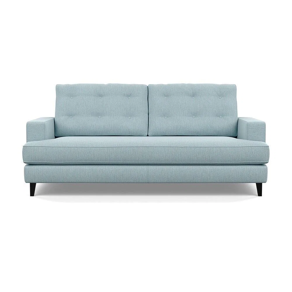 Heal's Mistral 3 Seater Sofa Smart Linen Mix Duck Egg Black Feet – image 2
