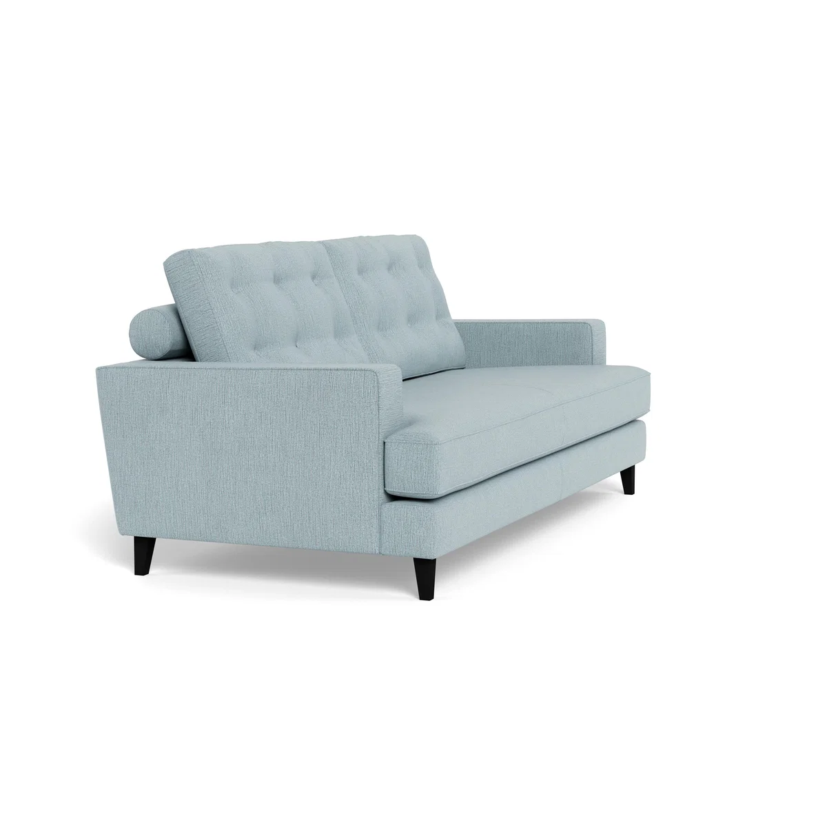 Heal's Mistral 3 Seater Sofa Smart Linen Mix Duck Egg Black Feet – image 3