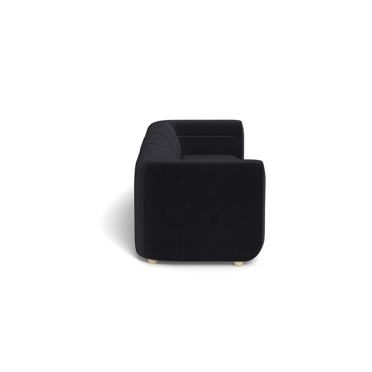 Heal's Lilli 3 Seater Sofa Velvet Black Natural Ash Feet - Heal's UK Furniture – image 3