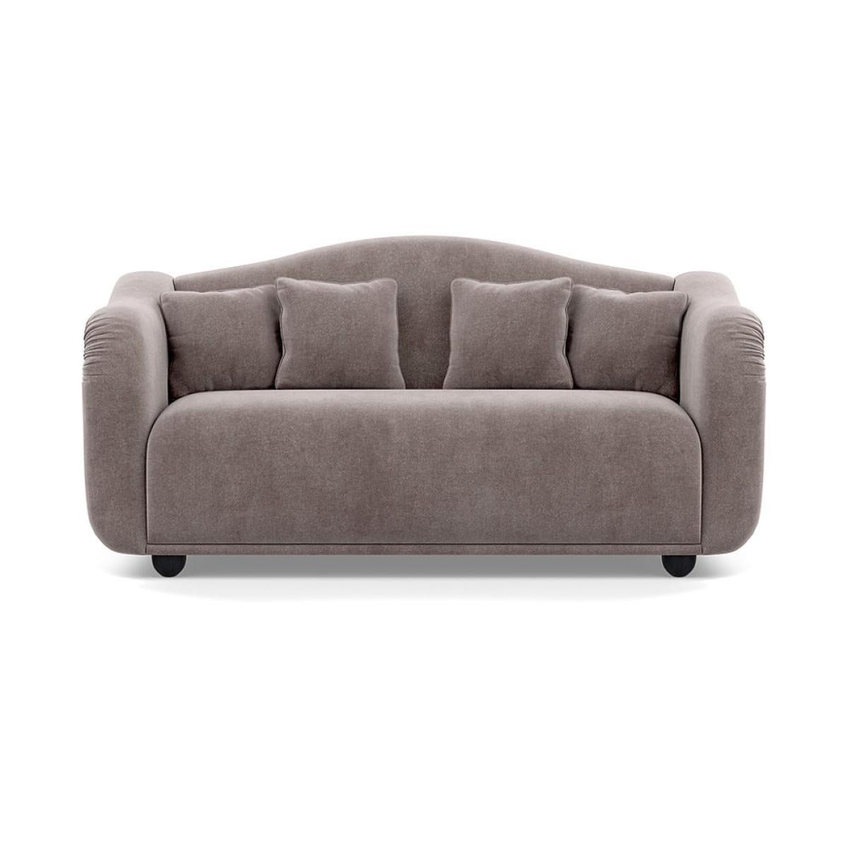 Heal's Tetbury 3 Seater Sofa Smart Luxe Velvet Mushroom Black Beech Feet – image 2
