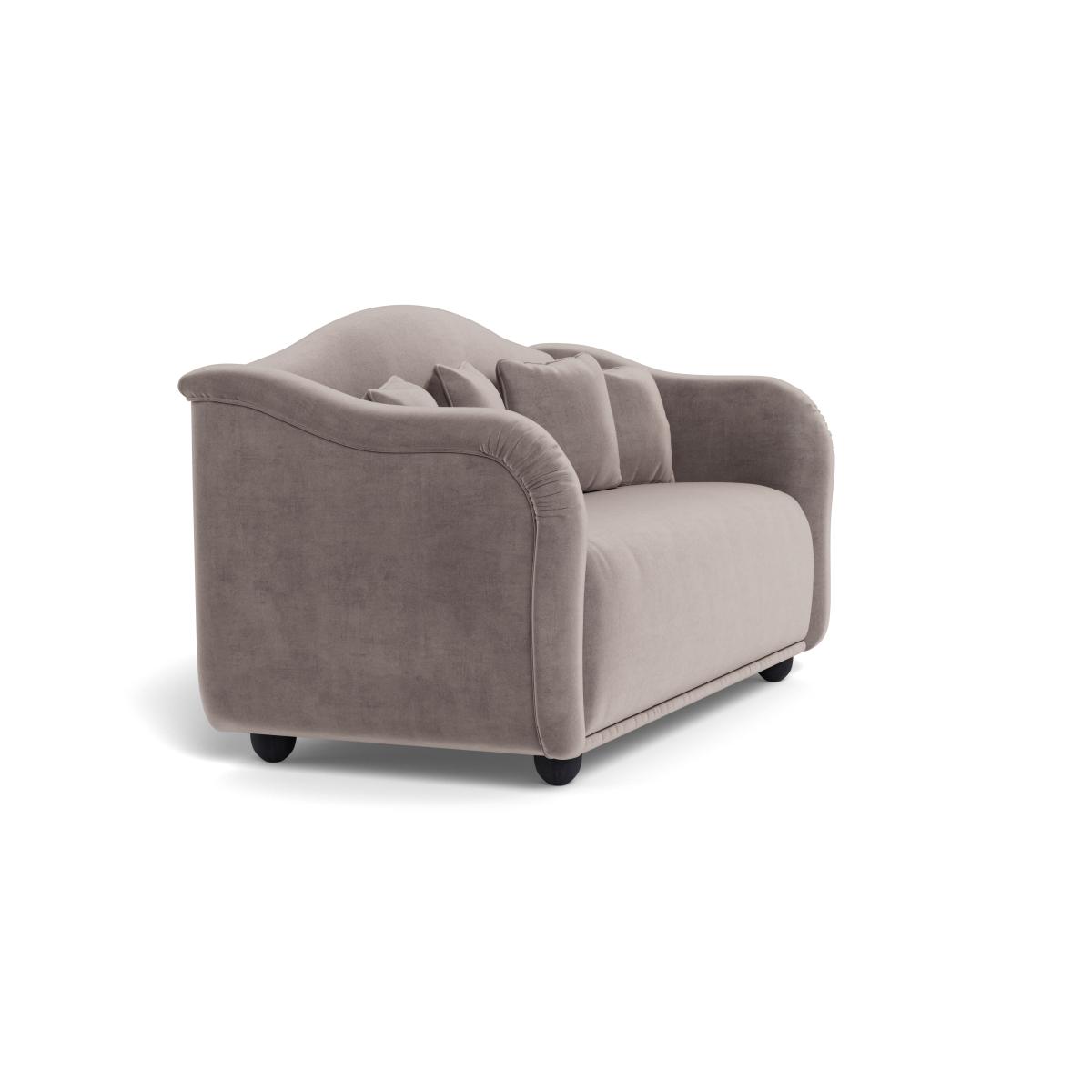 Heal's Tetbury 3 Seater Sofa Smart Luxe Velvet Mushroom Black Beech Feet – image 3