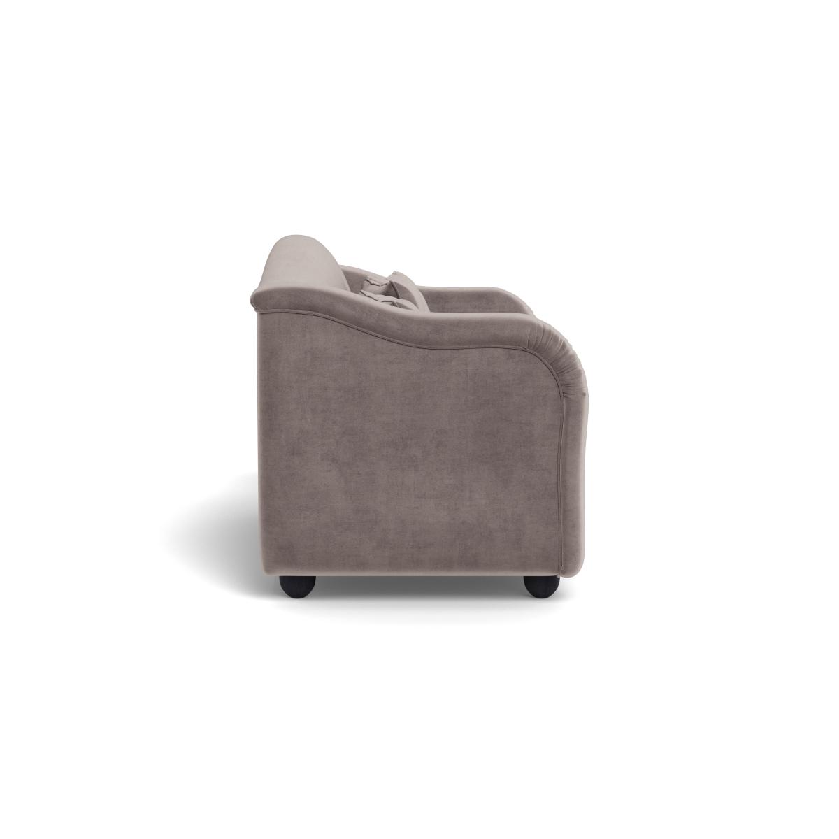 Heal's Tetbury 3 Seater Sofa Smart Luxe Velvet Mushroom Black Beech Feet – image 4