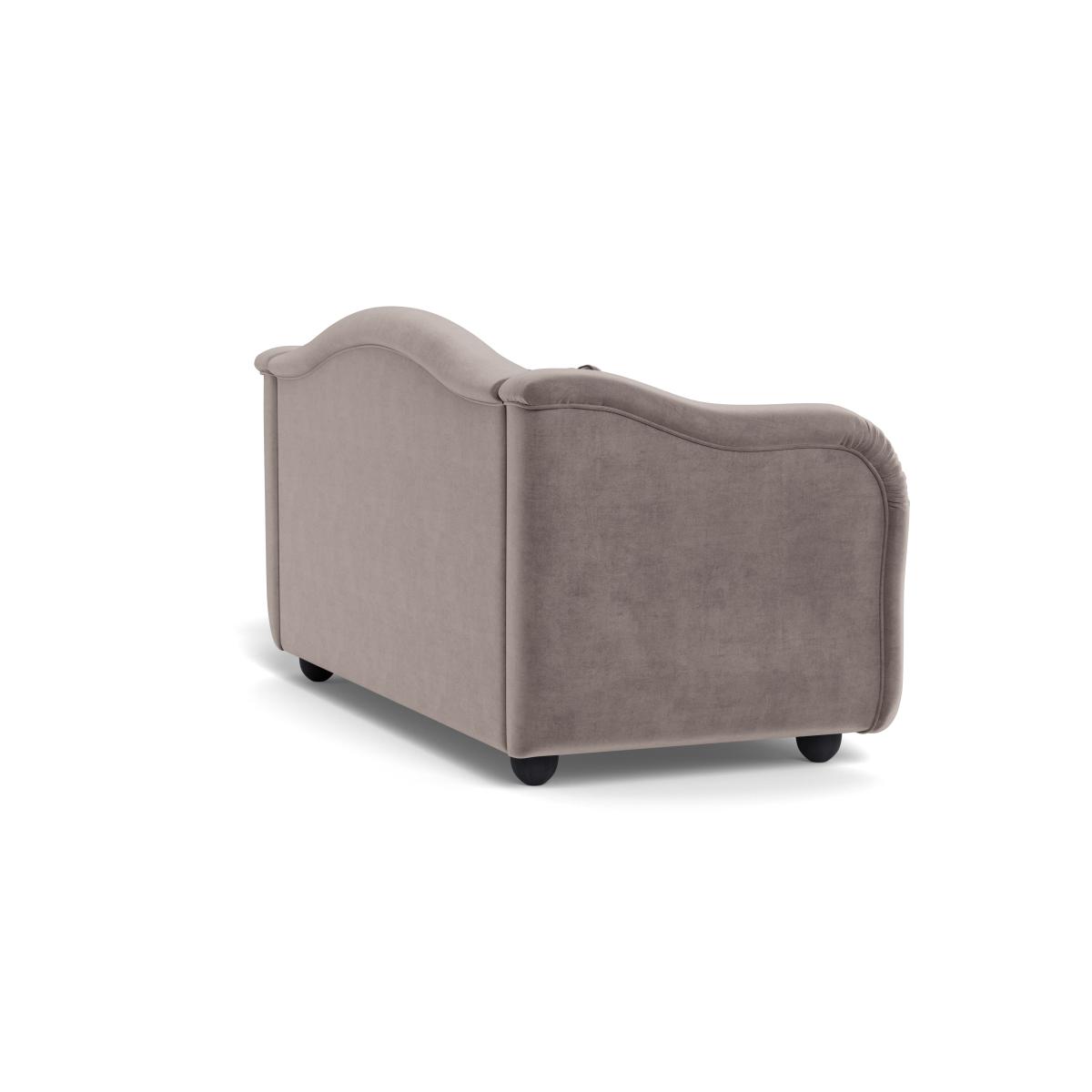 Heal's Tetbury 3 Seater Sofa Smart Luxe Velvet Mushroom Black Beech Feet – image 5