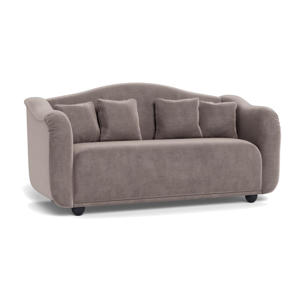 Heal's Tetbury 3 Seater Sofa Smart Luxe Velvet Mushroom Black Beech Feet – image 1