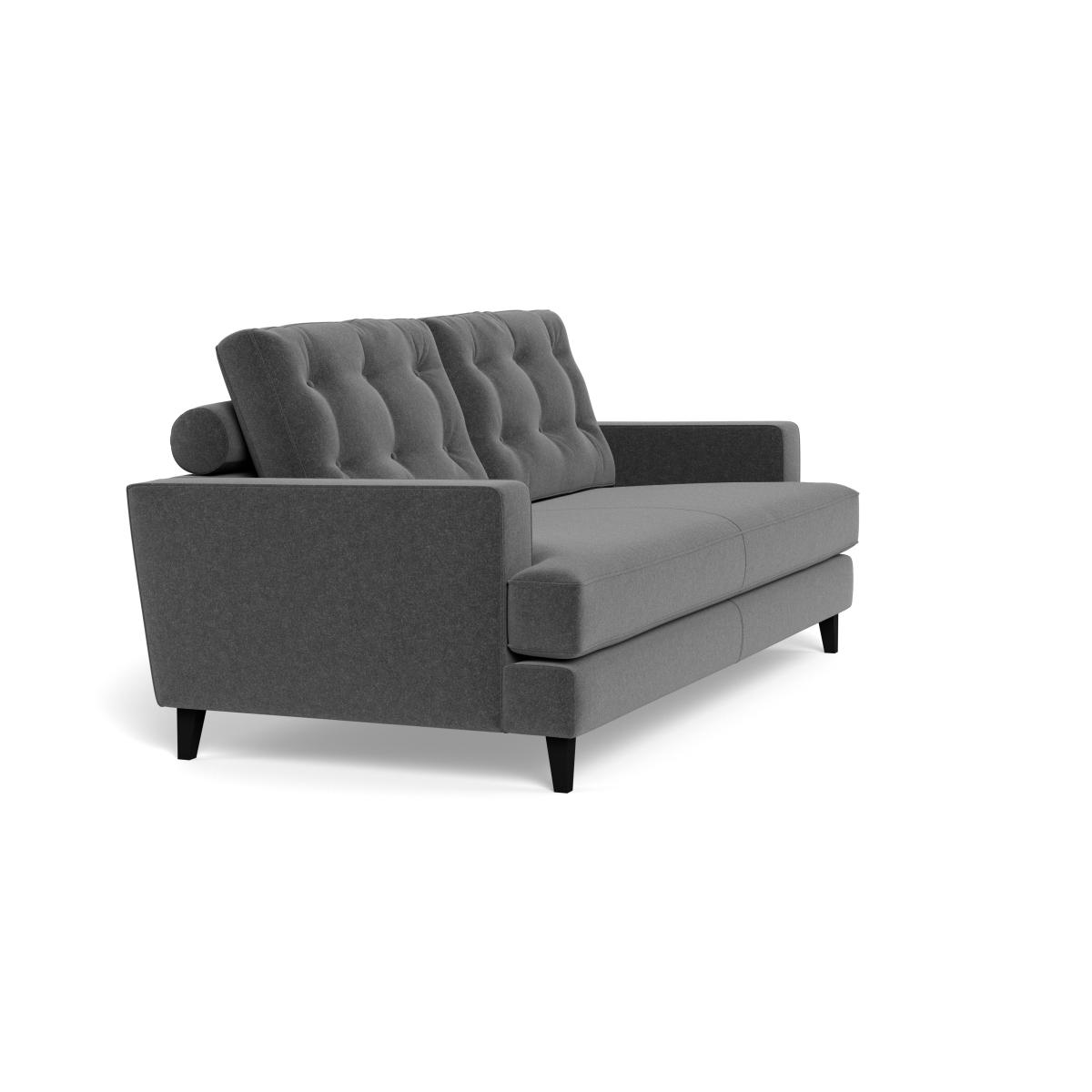 Heal's Mistral 3 Seater Sofa Melton Wool Granite Black Feet – image 3