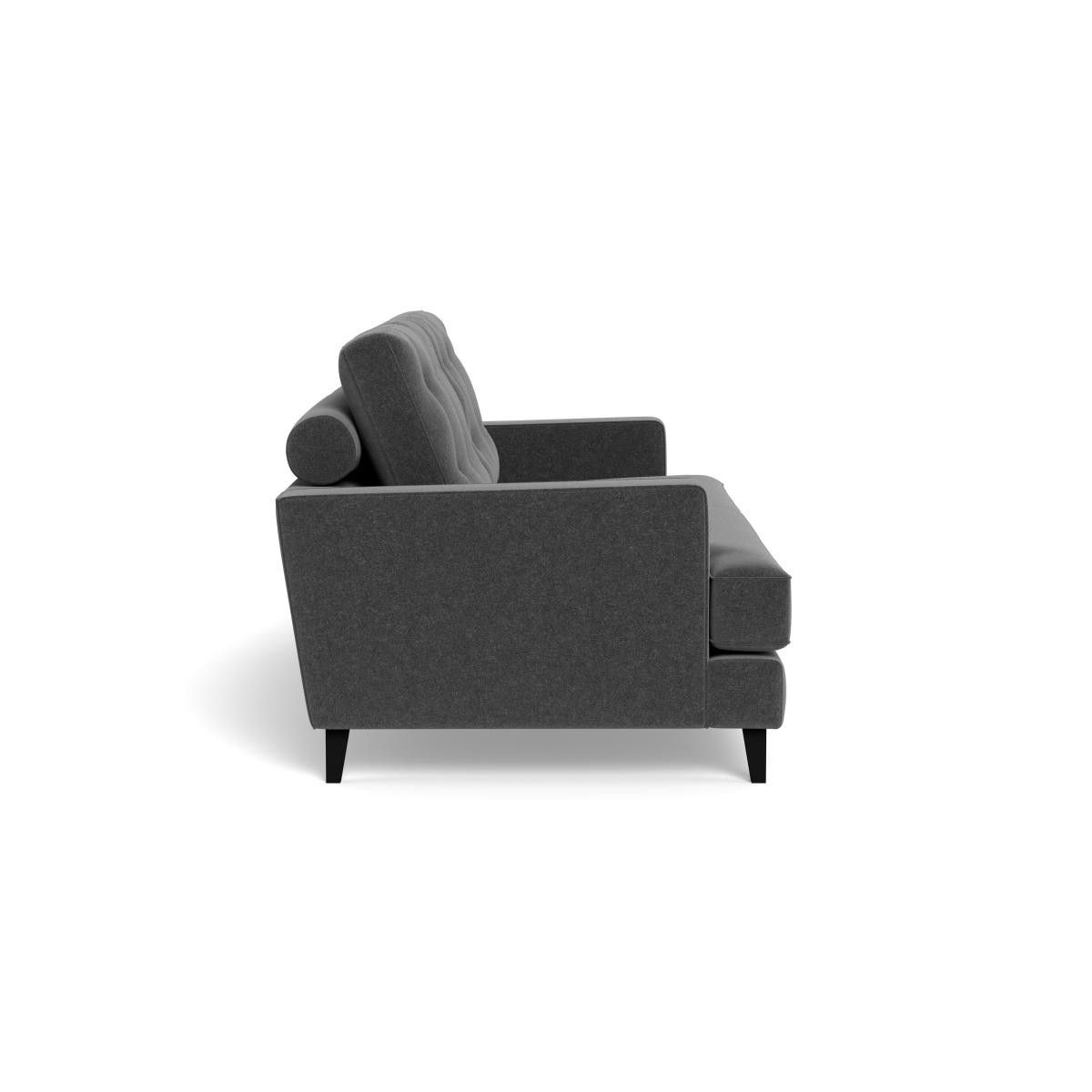Heal's Mistral 3 Seater Sofa Melton Wool Granite Black Feet – image 4