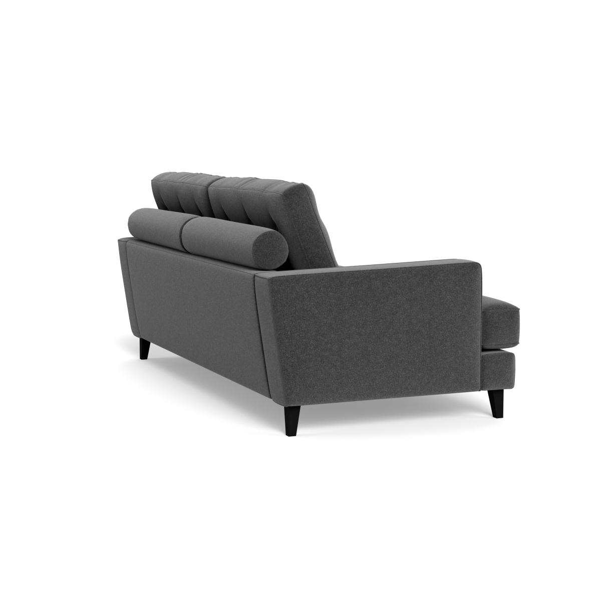 Heal's Mistral 3 Seater Sofa Melton Wool Granite Black Feet – image 5