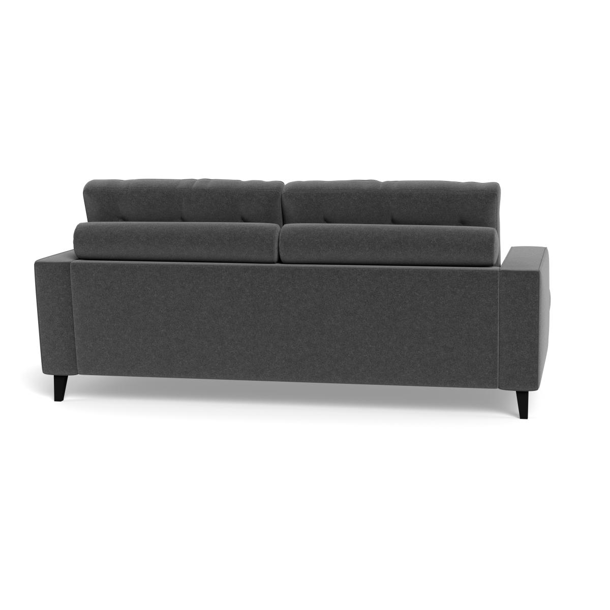Heal's Mistral 3 Seater Sofa Melton Wool Granite Black Feet – image 6