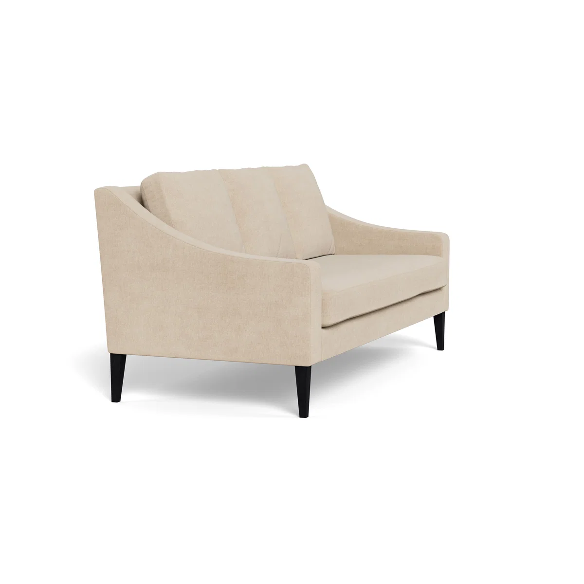 Heal's Richmond 3 Seater Sofa Brushed Cotton Oat Black Feet - Heal's UK Furniture – image 2