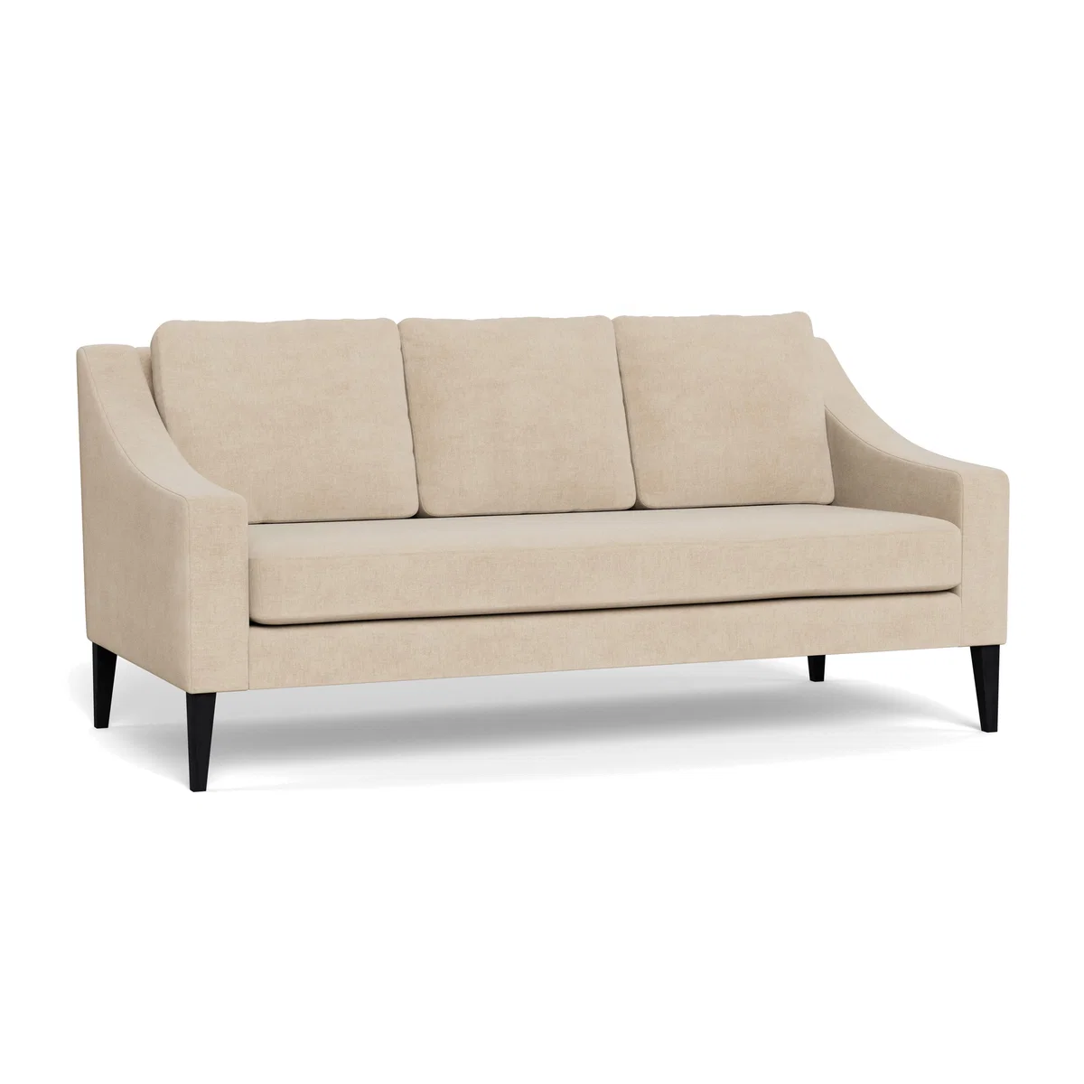 Heal's Richmond 3 Seater Sofa Brushed Cotton Oat Black Feet - Heal's UK Furniture – image 1