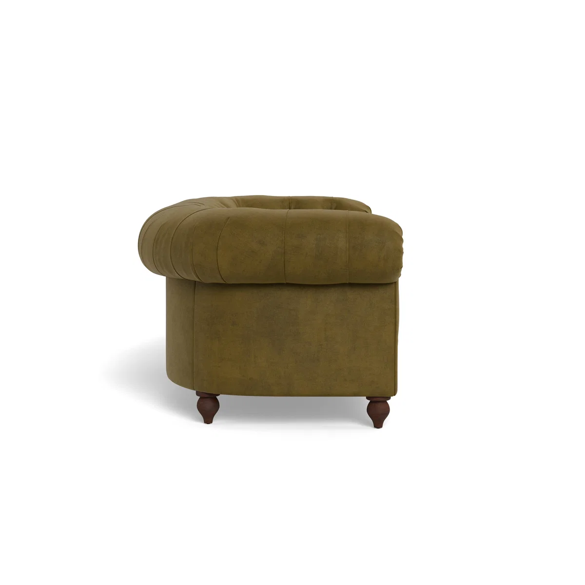 Heal's Fitzrovia 3 Seater Sofa Smart Luxe Velvet Peridot Stained Oak Feet – image 4