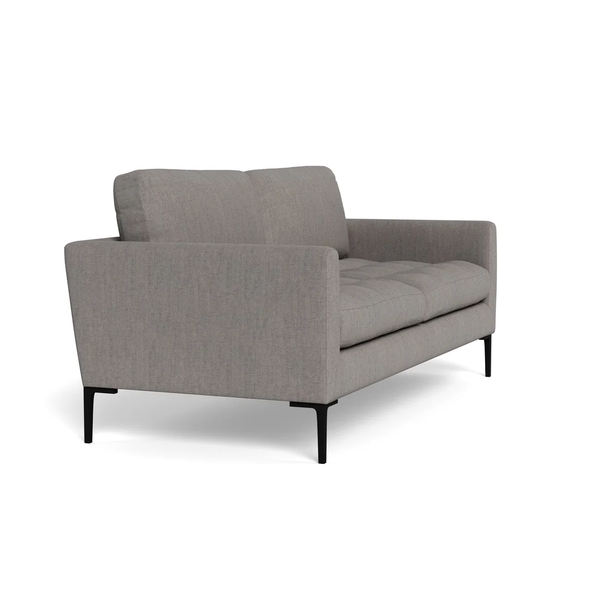 Heal's Eton 3 Seater Sofa Broad Weave Pebble Brass Feet - Heal's UK Furniture – image 2
