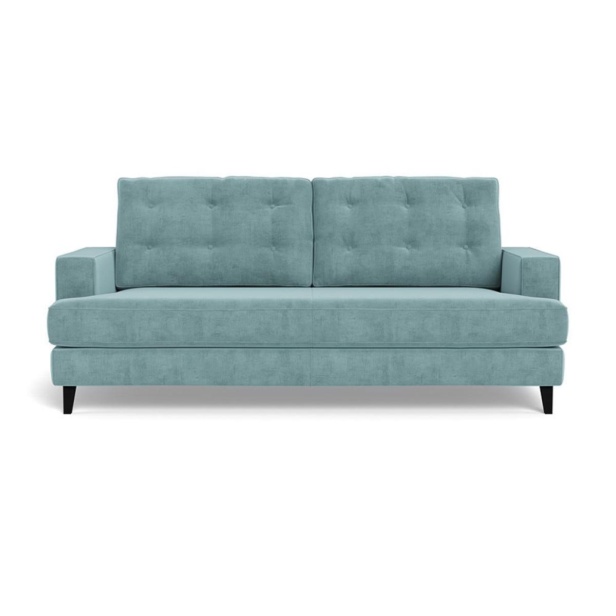 Heal's Mistral 3 Seater Sofa Smart Luxe Velvet Mineral Blue Black Feet – image 2