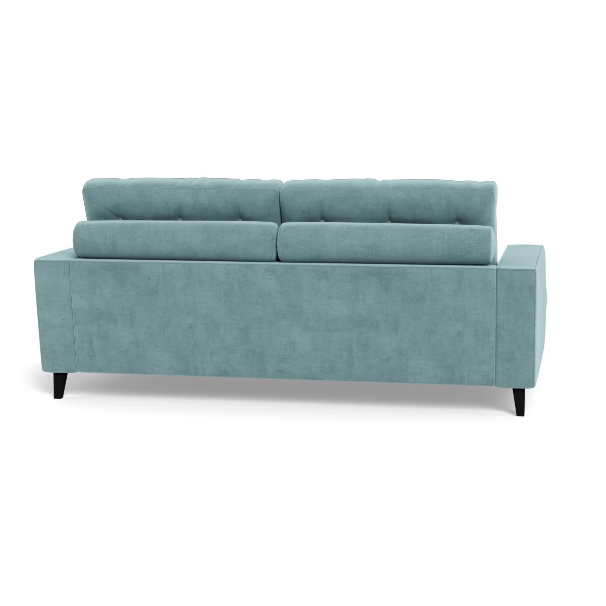 Heal's Mistral 3 Seater Sofa Smart Luxe Velvet Mineral Blue Black Feet – image 6