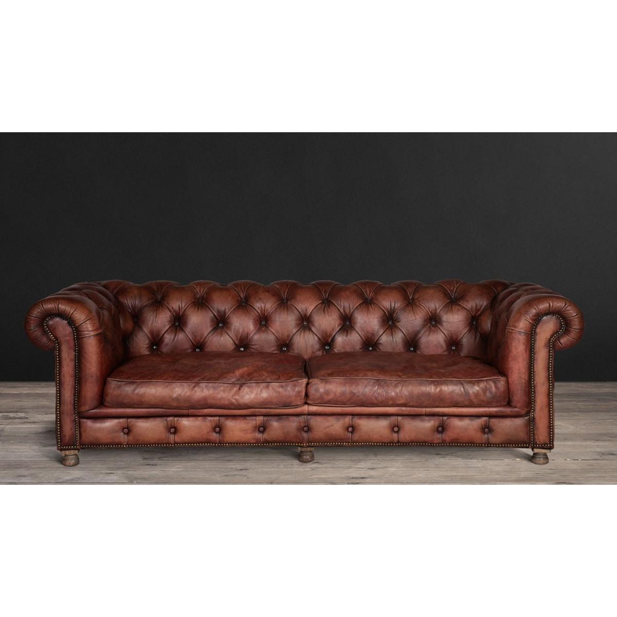 Heal's Westminster Feather 3 Seater Sofa Vagabond Red Leather - Heal's UK Furniture – image 3